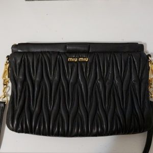 Miu miu black leather bag